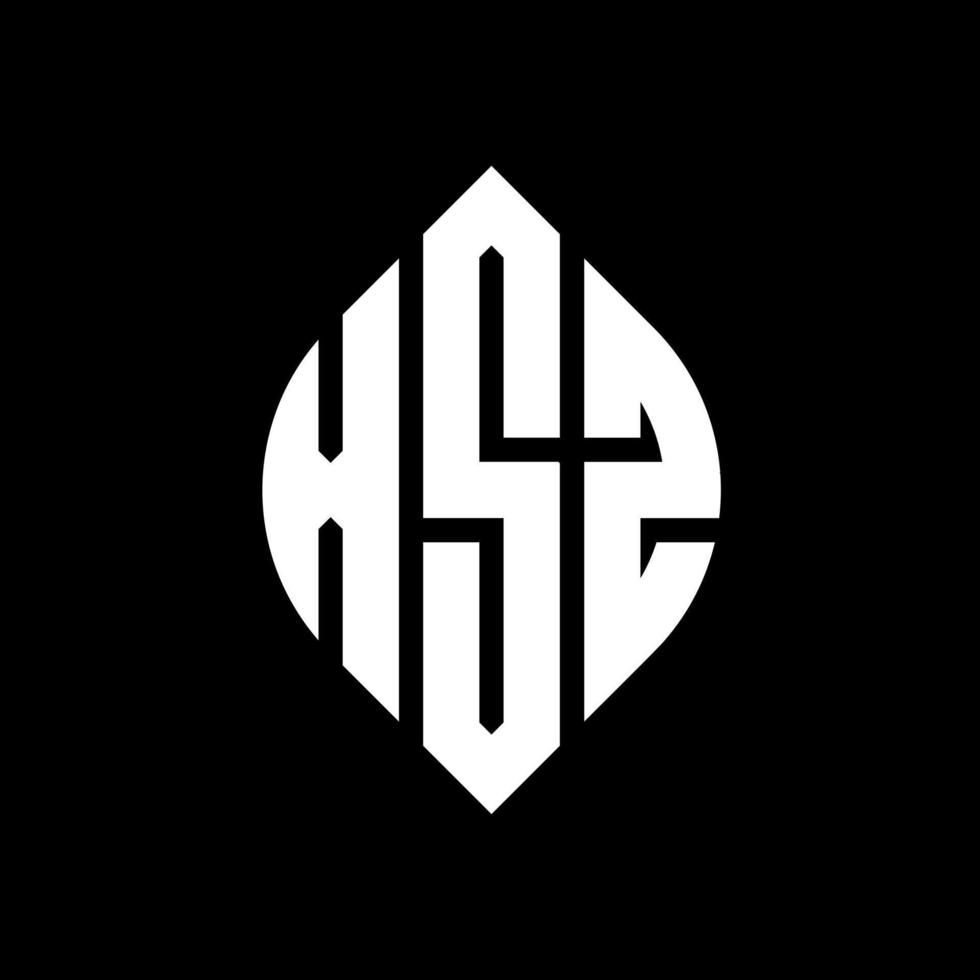 XSZ circle letter logo design with circle and ellipse shape. XSZ ellipse letters with typographic style. The three initials form a circle logo. XSZ Circle Emblem Abstract Monogram Letter Mark Vector. vector