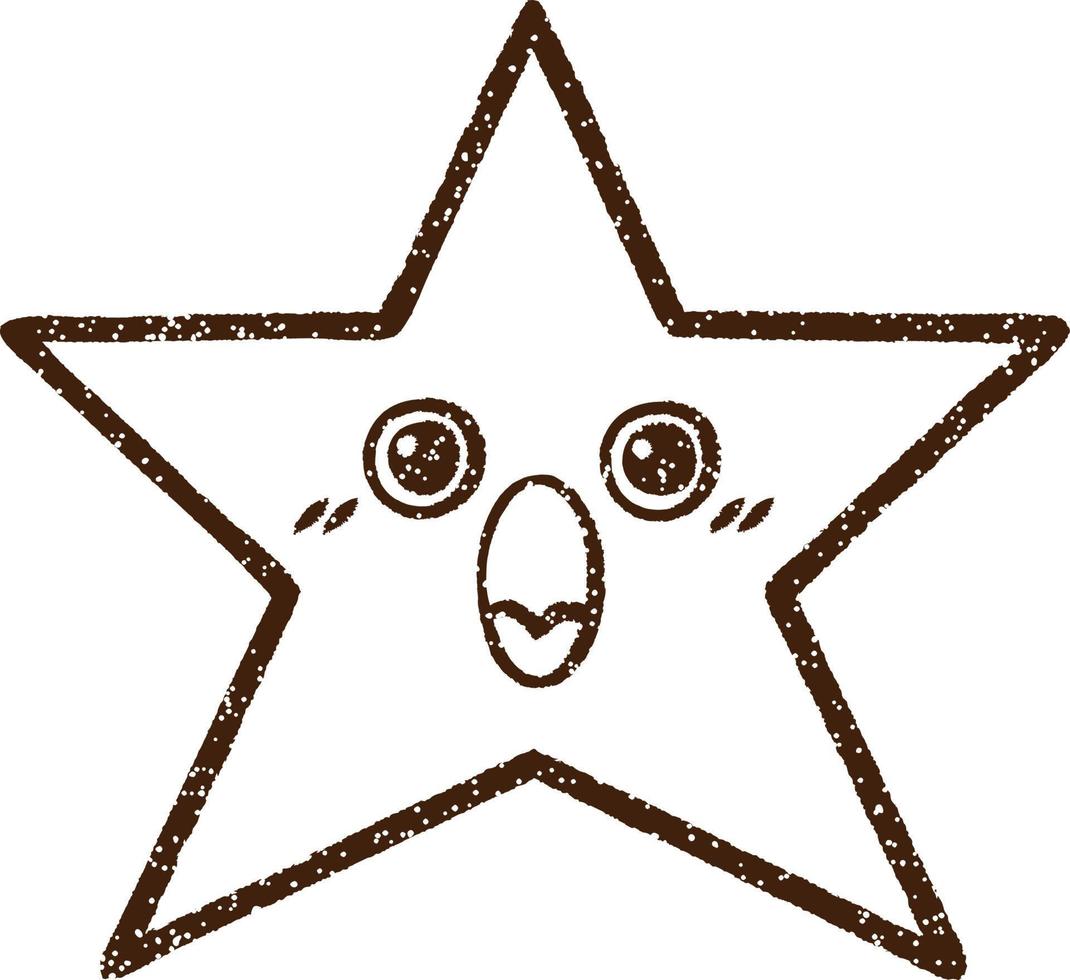 Star Charcoal Drawing vector