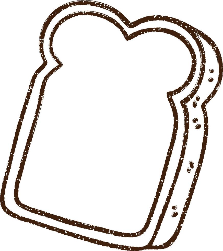 Toast Charcoal Drawing vector