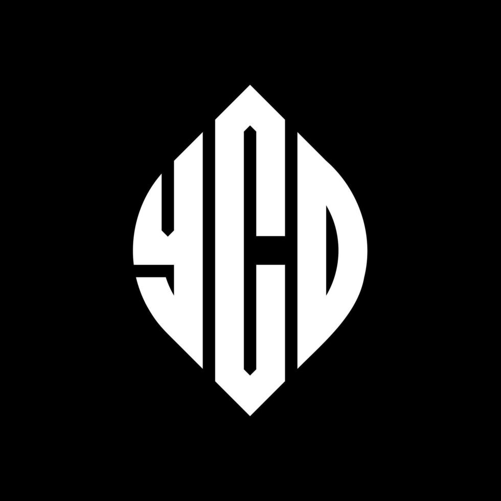 YCO circle letter logo design with circle and ellipse shape. YCO ellipse letters with typographic style. The three initials form a circle logo. YCO Circle Emblem Abstract Monogram Letter Mark Vector. vector