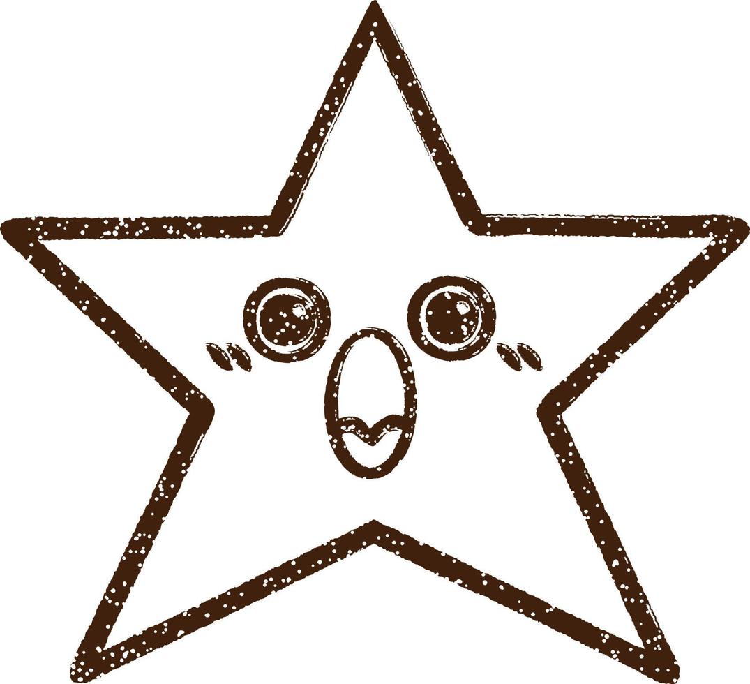 Star Charcoal Drawing vector