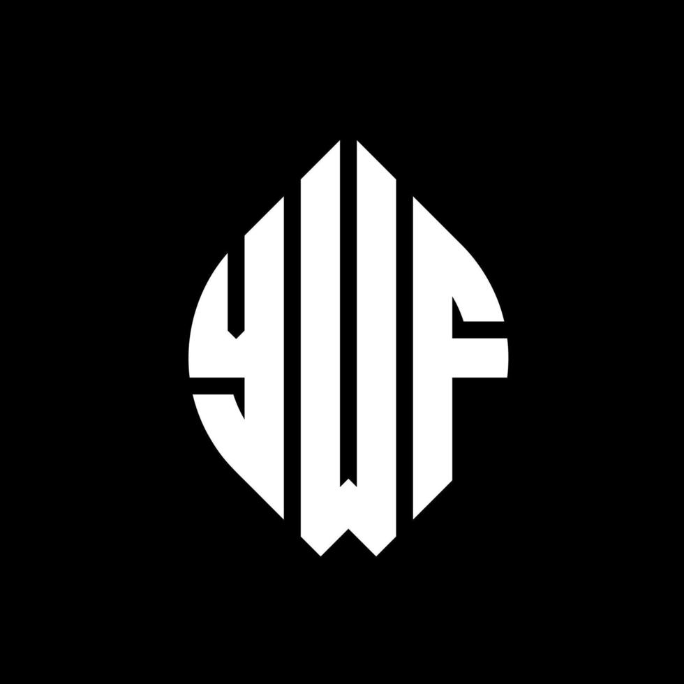 YWF circle letter logo design with circle and ellipse shape. YWF ...
