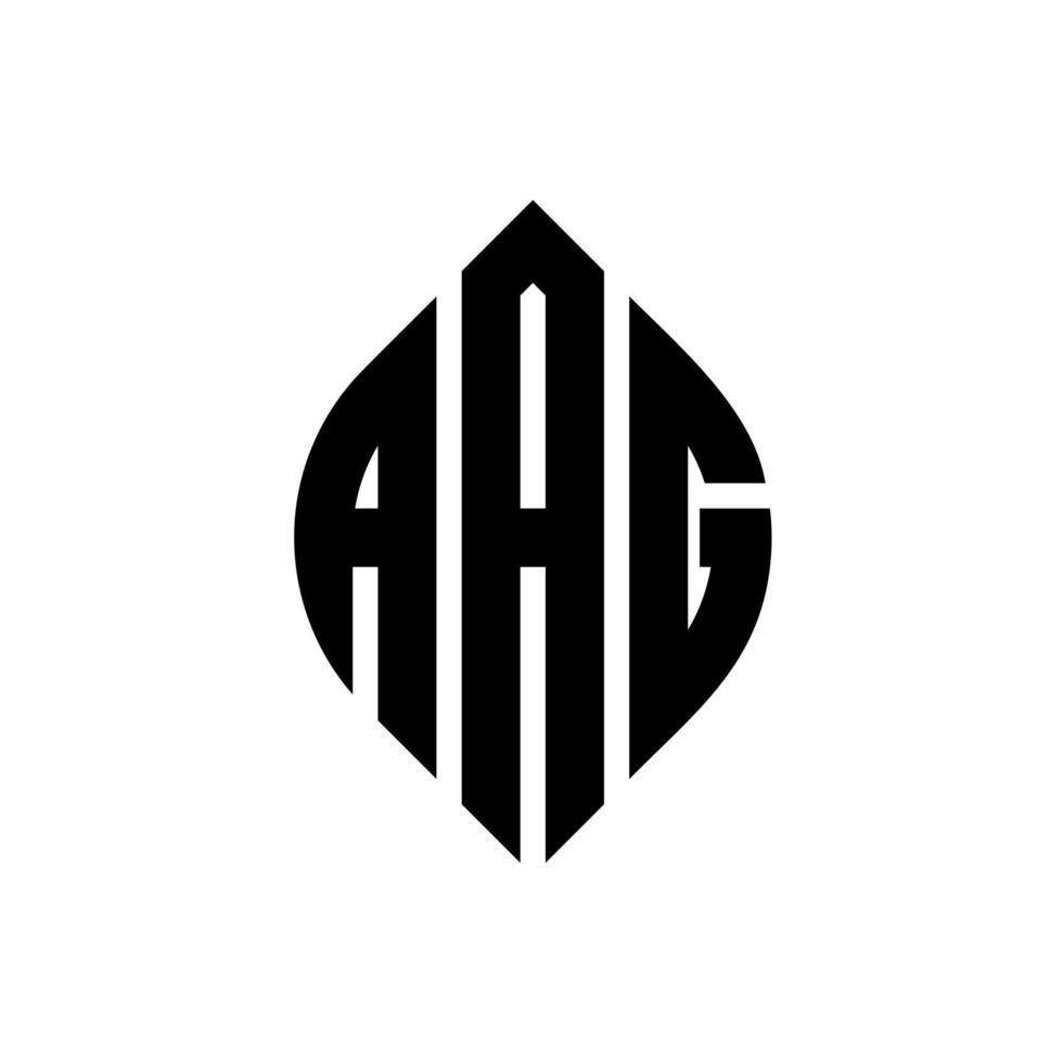 AAG circle letter logo design with circle and ellipse shape. AAG ellipse letters with typographic style. The three initials form a circle logo. AAG Circle Emblem Abstract Monogram Letter Mark Vector. vector