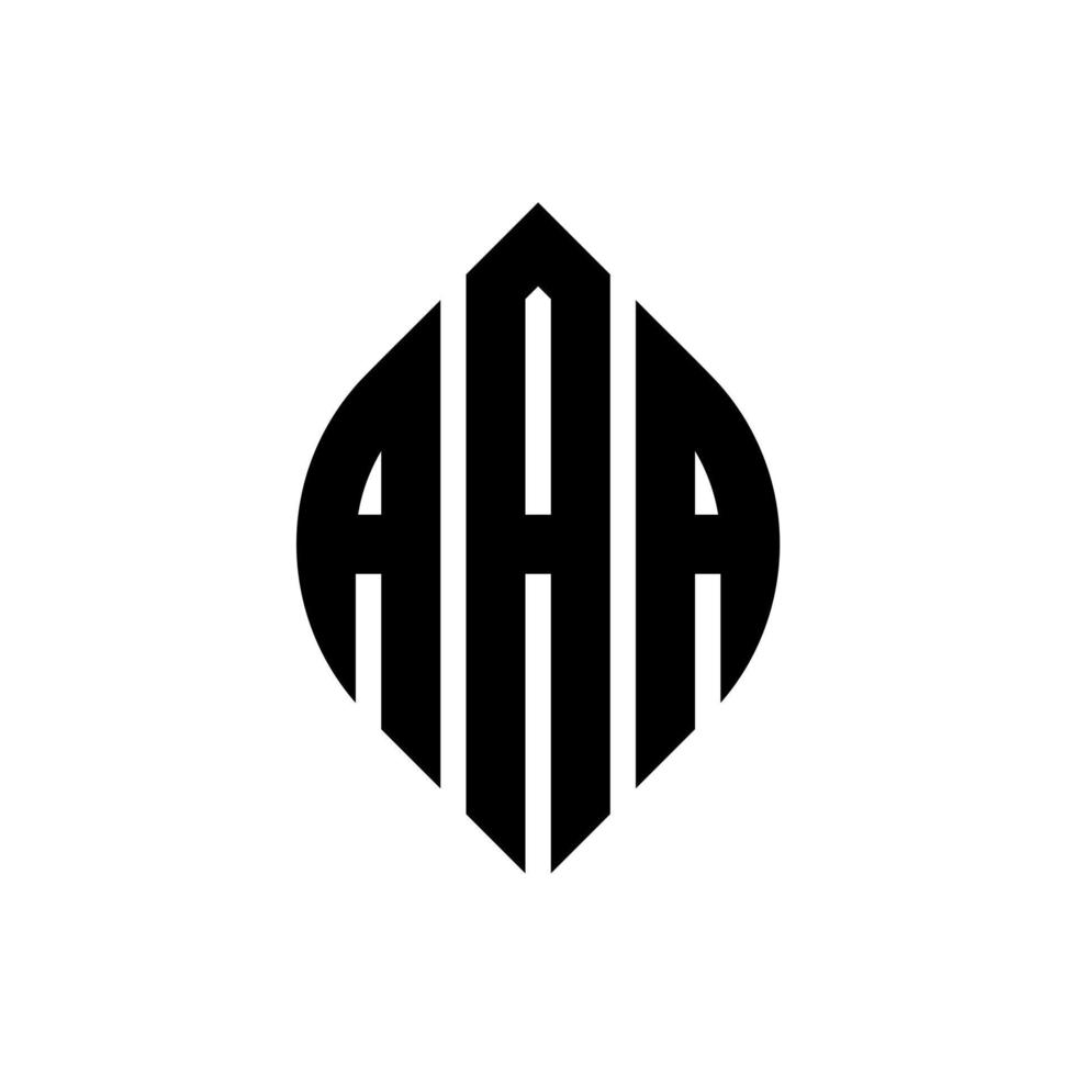 AAA circle letter logo design with circle and ellipse shape. AAA ellipse letters with typographic style. The three initials form a circle logo. AAA Circle Emblem Abstract Monogram Letter Mark Vector. vector