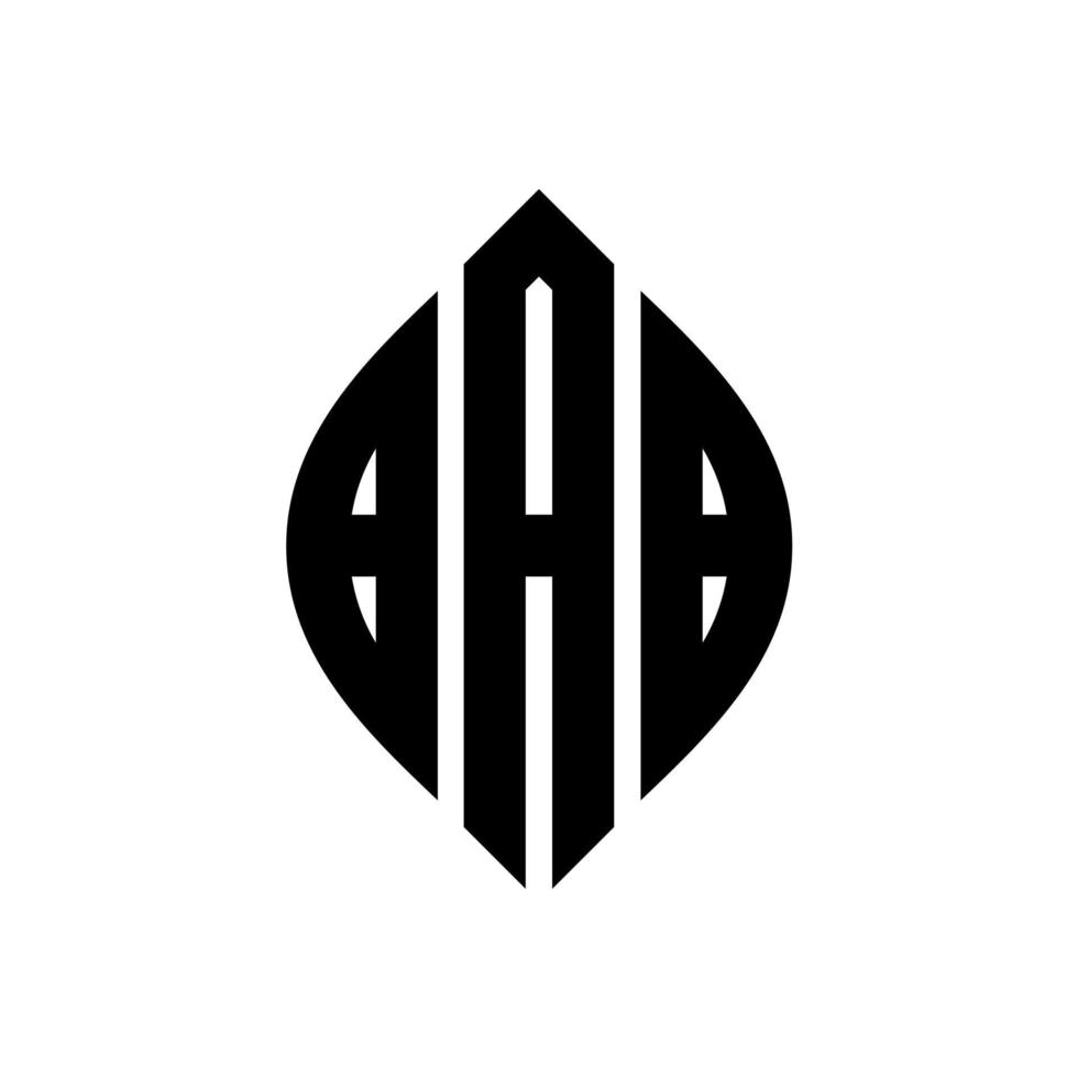 diseño de logotipo de letra de círculo bab con forma de círculo y elipse. bab letras elipses con estilo tipográfico. las tres iniciales forman un logo circular. vector de marca de letra de monograma abstracto del emblema del círculo de bab.
