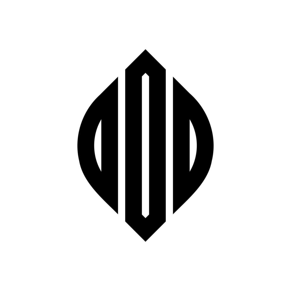DDD circle letter logo design with circle and ellipse shape. DDD ellipse letters with typographic style. The three initials form a circle logo. DDD Circle Emblem Abstract Monogram Letter Mark Vector. vector