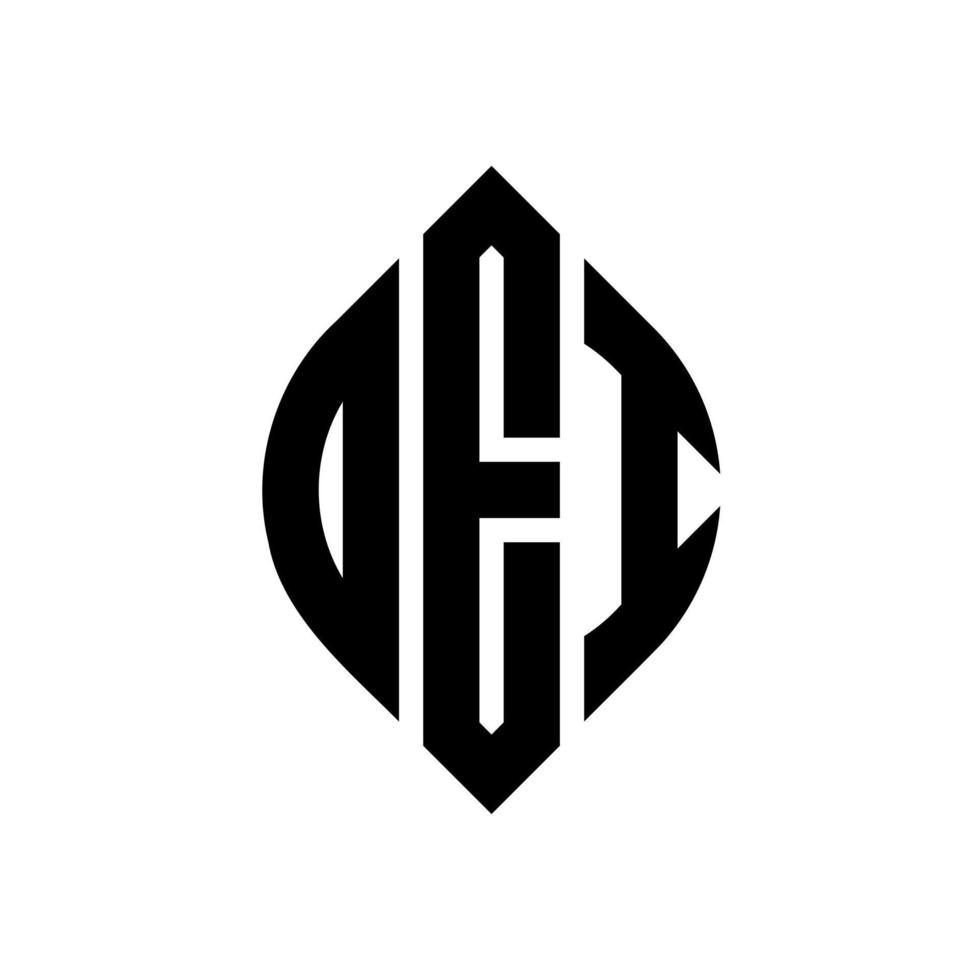 DEI circle letter logo design with circle and ellipse shape. DEI ellipse letters with typographic style. The three initials form a circle logo. DEI Circle Emblem Abstract Monogram Letter Mark Vector. vector