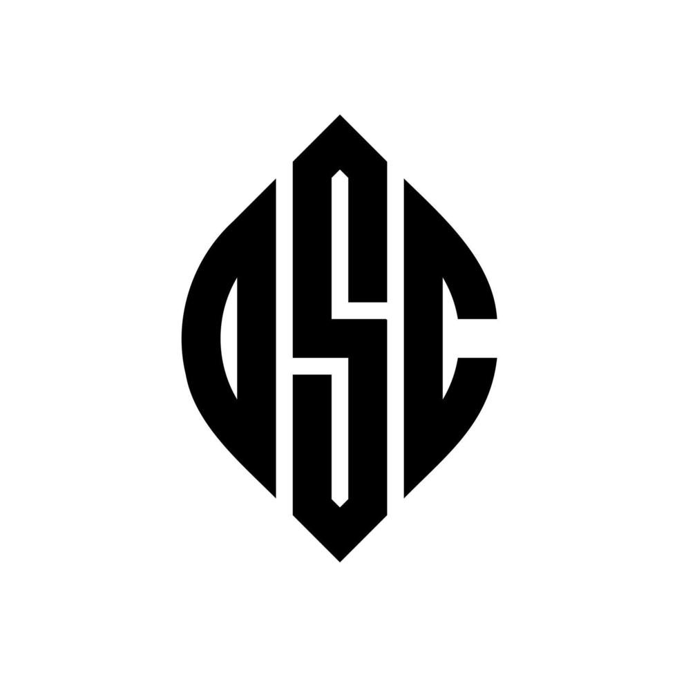 DSC circle letter logo design with circle and ellipse shape. DSC ellipse letters with typographic style. The three initials form a circle logo. DSC Circle Emblem Abstract Monogram Letter Mark Vector. vector