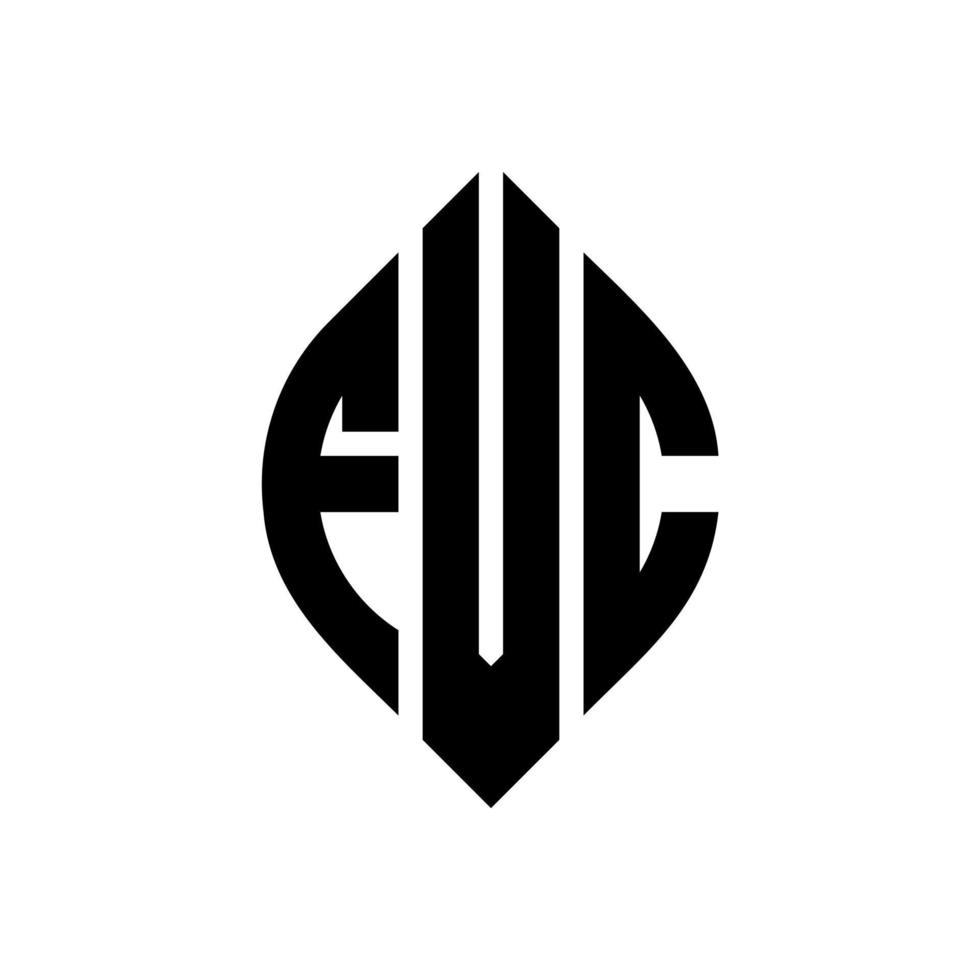 diseño de logotipo de letra de círculo fvc con forma de círculo y elipse. Letras de elipse fvc con estilo tipográfico. las tres iniciales forman un logo circular. vector de marca de letra de monograma abstracto del emblema del círculo fvc.