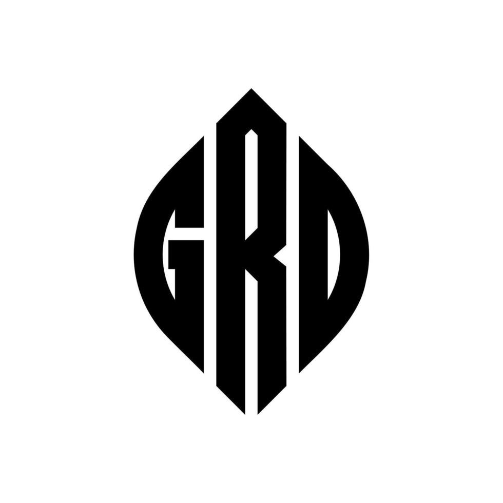 diseño de logotipo de letra de círculo grd con forma de círculo y elipse. letras de elipse grd con estilo tipográfico. las tres iniciales forman un logo circular. grd círculo emblema resumen monograma letra marca vector. vector