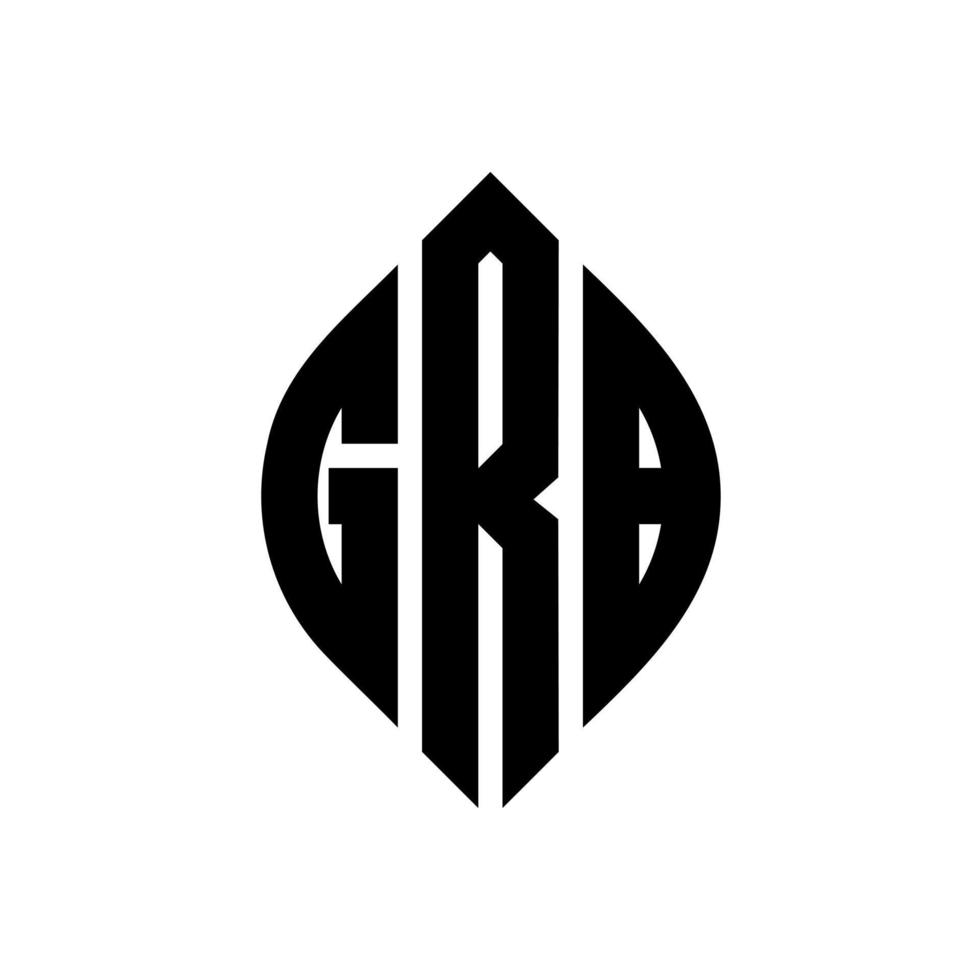 diseño de logotipo de letra de círculo grb con forma de círculo y elipse. grb letras elipses con estilo tipográfico. las tres iniciales forman un logo circular. grb círculo emblema resumen monograma letra marca vector. vector