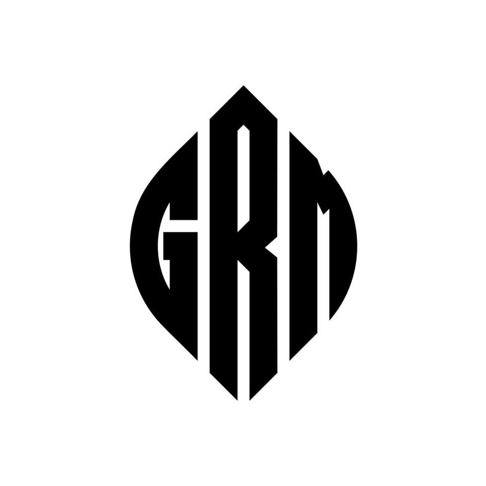 diseño de logotipo de letra de círculo grm con forma de círculo y elipse. grm letras elipses con estilo tipográfico. las tres iniciales forman un logo circular. grm círculo emblema resumen monograma letra marca vector. vector