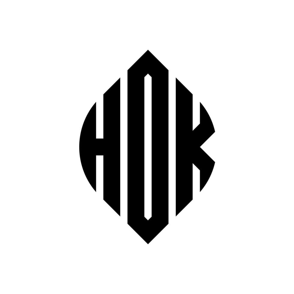 diseño de logotipo de letra de círculo hdk con forma de círculo y elipse. letras de elipse hdk con estilo tipográfico. las tres iniciales forman un logo circular. vector de marca de letra de monograma abstracto del emblema del círculo hdk.