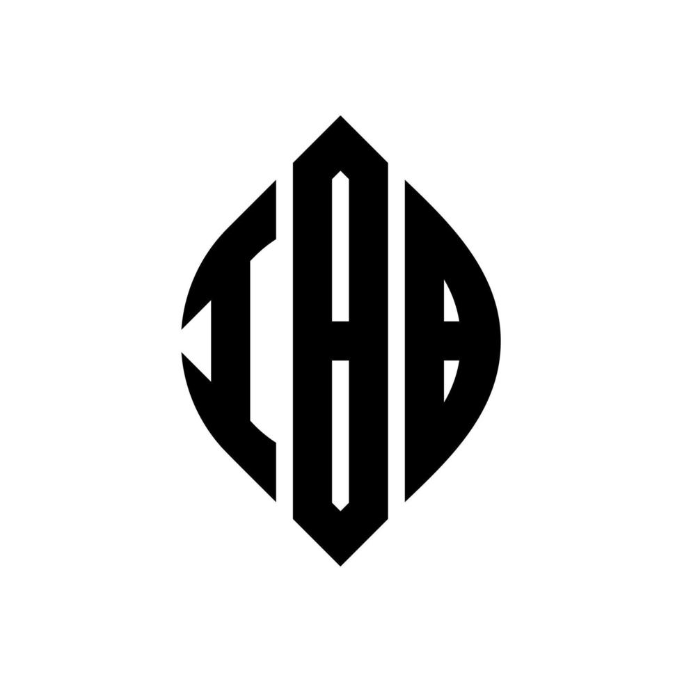 IBB circle letter logo design with circle and ellipse shape. IBB ellipse letters with typographic style. The three initials form a circle logo. IBB Circle Emblem Abstract Monogram Letter Mark Vector. vector