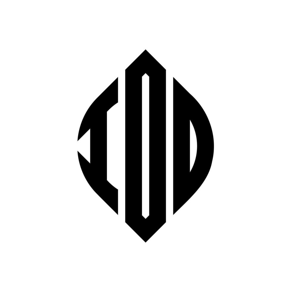 IDD circle letter logo design with circle and ellipse shape. IDD ellipse letters with typographic style. The three initials form a circle logo. IDD Circle Emblem Abstract Monogram Letter Mark Vector. vector