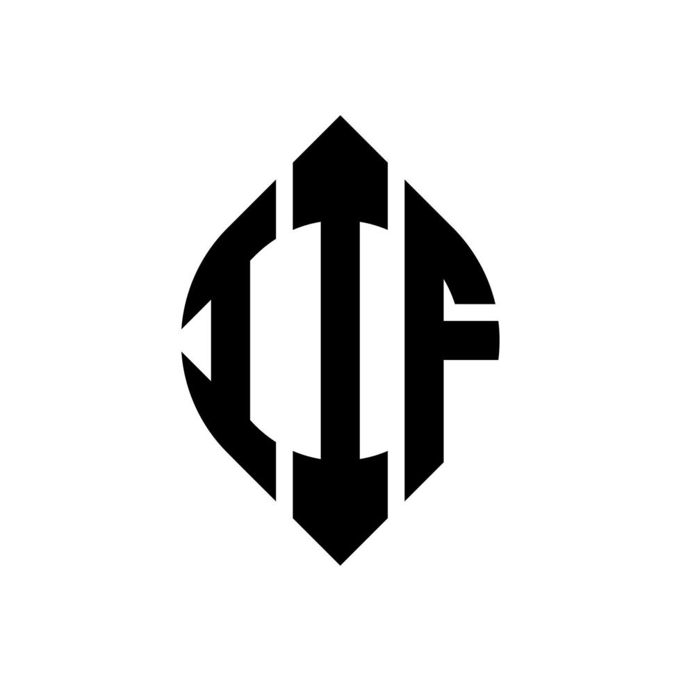 iif diseño de logotipo de letra circular con forma de círculo y elipse. iif elipse letras con estilo tipográfico. las tres iniciales forman un logo circular. iif círculo emblema resumen monograma letra marca vector. vector