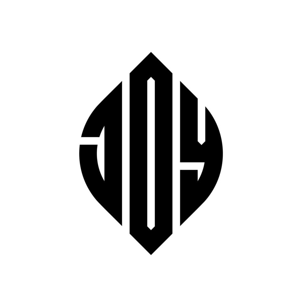 JDY circle letter logo design with circle and ellipse shape. JDY ellipse letters with typographic style. The three initials form a circle logo. JDY Circle Emblem Abstract Monogram Letter Mark Vector. vector