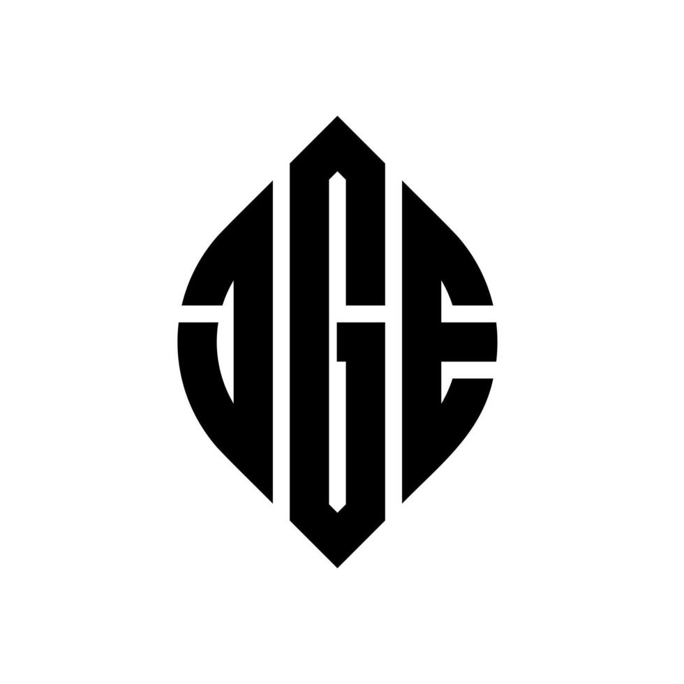 jge diseño de logotipo de letra circular con forma de círculo y elipse. jge letras elipses con estilo tipográfico. las tres iniciales forman un logo circular. jge círculo emblema resumen monograma letra marca vector. vector