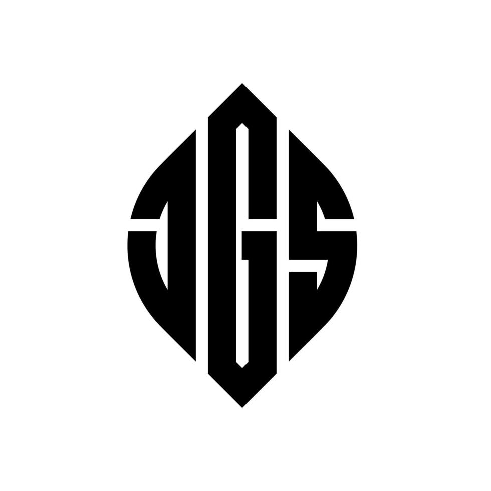 diseño de logotipo de letra circular jgs con forma de círculo y elipse. jgs letras elipses con estilo tipográfico. las tres iniciales forman un logo circular. jgs círculo emblema resumen monograma letra marca vector. vector