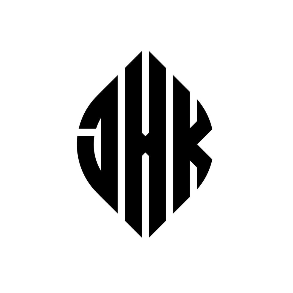 Diseño de logotipo de letra circular jxk con forma de círculo y elipse. jxk letras elipses con estilo tipográfico. las tres iniciales forman un logo circular. jxk círculo emblema resumen monograma letra marca vector. vector