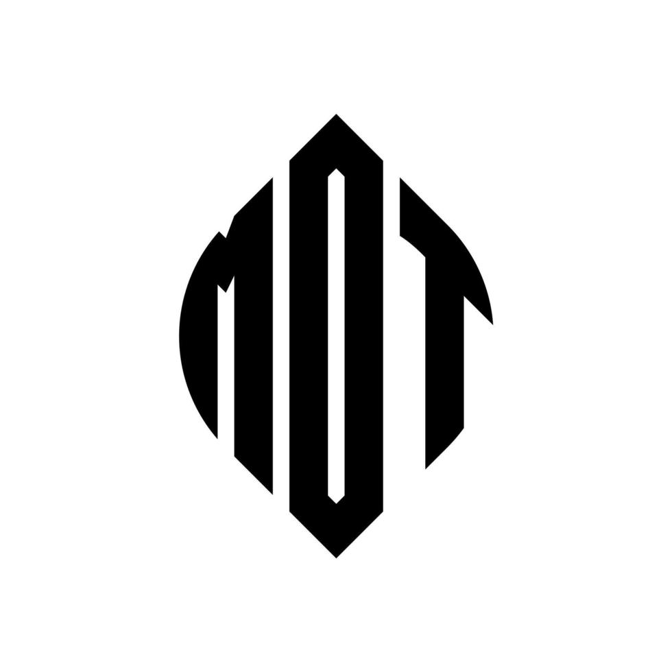 diseño de logotipo de letra de círculo mdt con forma de círculo y elipse. mdt elipse letras con estilo tipográfico. las tres iniciales forman un logo circular. vector de marca de letra de monograma abstracto del emblema del círculo mdt.