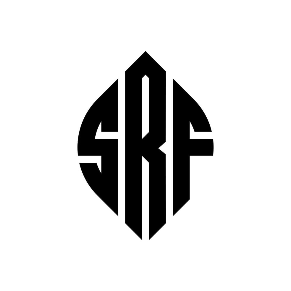 diseño de logotipo de letra de círculo srf con forma de círculo y elipse. letras de elipse srf con estilo tipográfico. las tres iniciales forman un logo circular. vector de marca de letra de monograma abstracto de emblema de círculo srf.