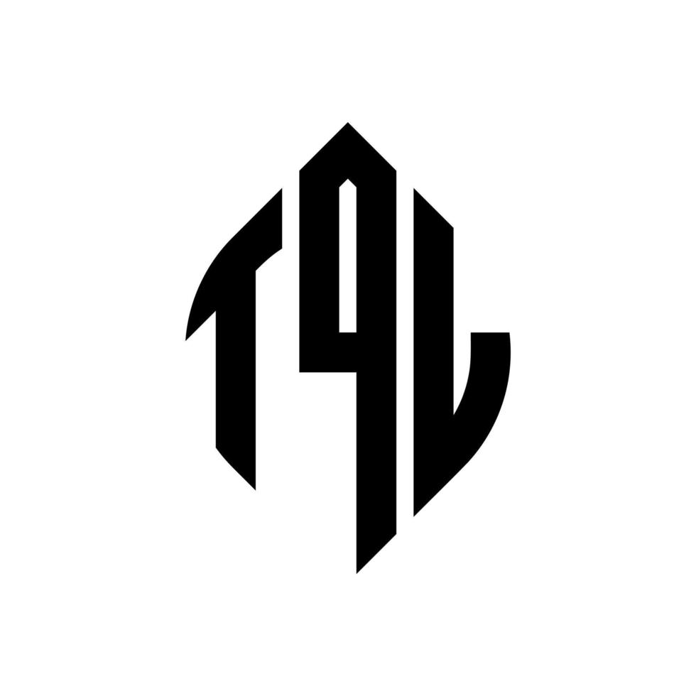 diseño de logotipo de letra de círculo tql con forma de círculo y elipse. letras elipses tql con estilo tipográfico. las tres iniciales forman un logo circular. vector de marca de letra de monograma abstracto del emblema del círculo tql.