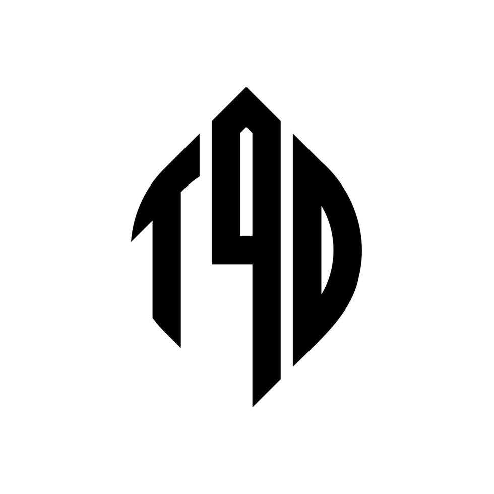 diseño de logotipo de letra de círculo tqo con forma de círculo y elipse. tqo letras elipses con estilo tipográfico. las tres iniciales forman un logo circular. vector de marca de letra de monograma abstracto del emblema del círculo tqo.