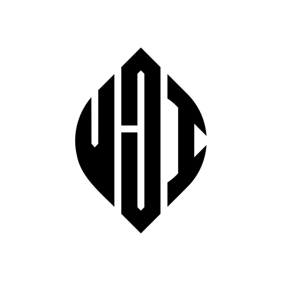diseño de logotipo de letra de círculo vji con forma de círculo y elipse. letras de elipse vji con estilo tipográfico. las tres iniciales forman un logo circular. vector de marca de letra de monograma abstracto del emblema del círculo vji.