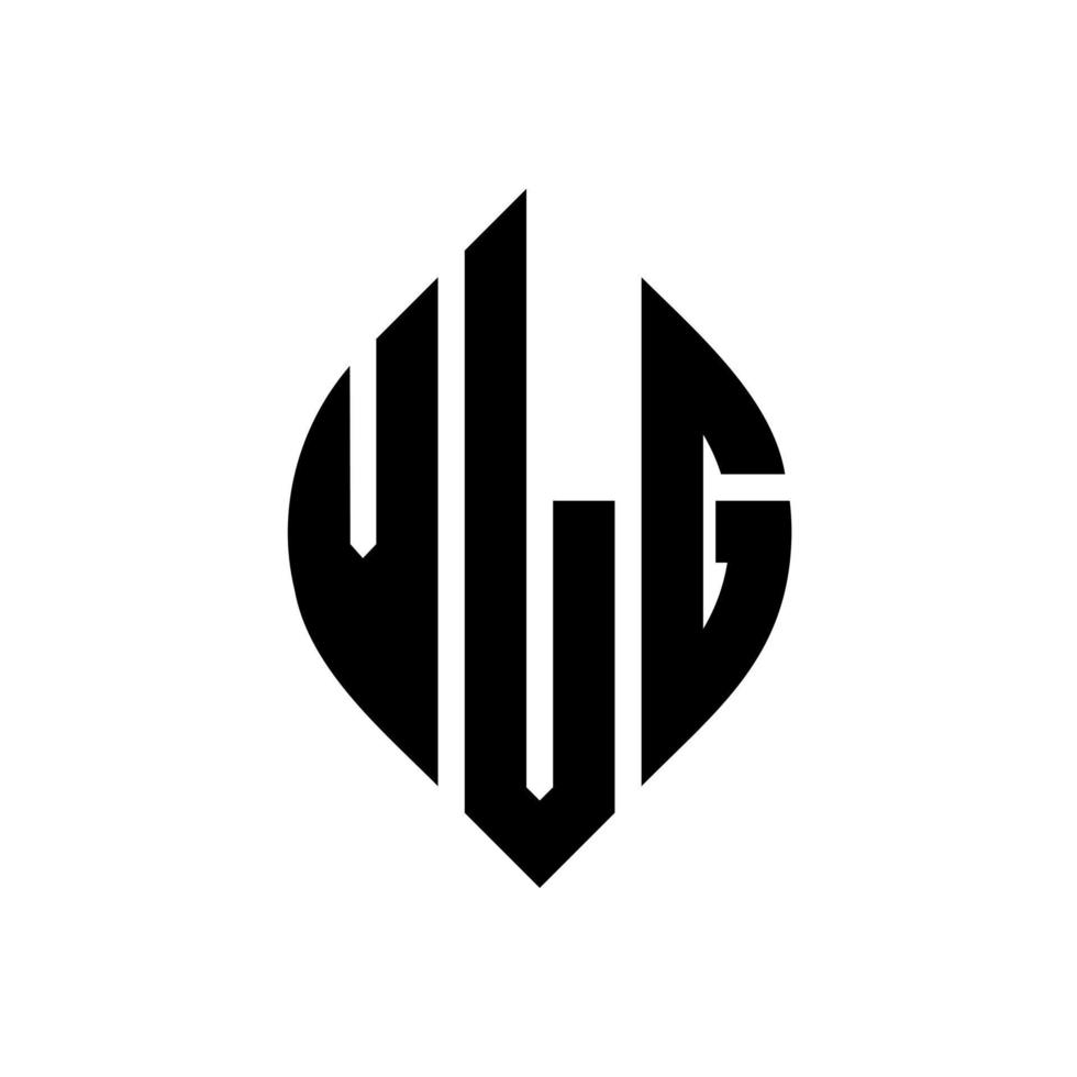 diseño de logotipo de letra de círculo vlg con forma de círculo y elipse. vlg letras elipses con estilo tipográfico. las tres iniciales forman un logo circular. vector de marca de letra de monograma abstracto de emblema de círculo vlg.