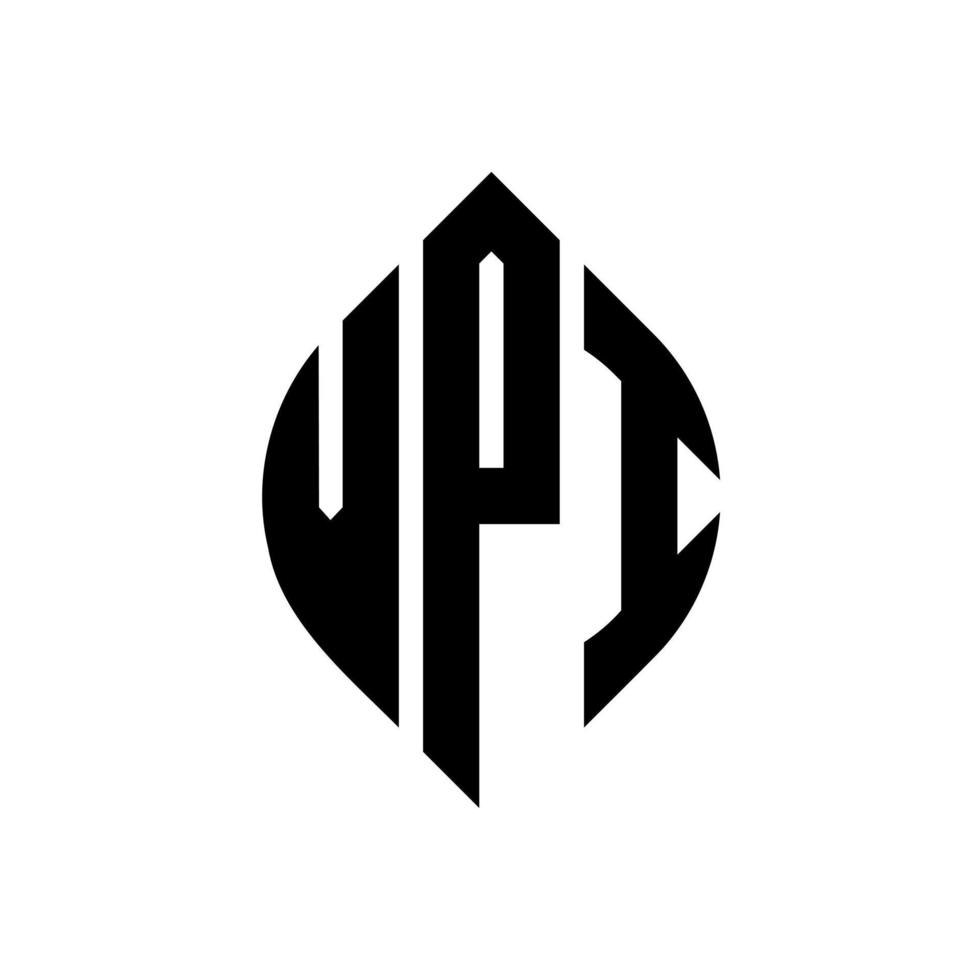 VPI circle letter logo design with circle and ellipse shape. VPI ellipse letters with typographic style. The three initials form a circle logo. VPI Circle Emblem Abstract Monogram Letter Mark Vector. vector