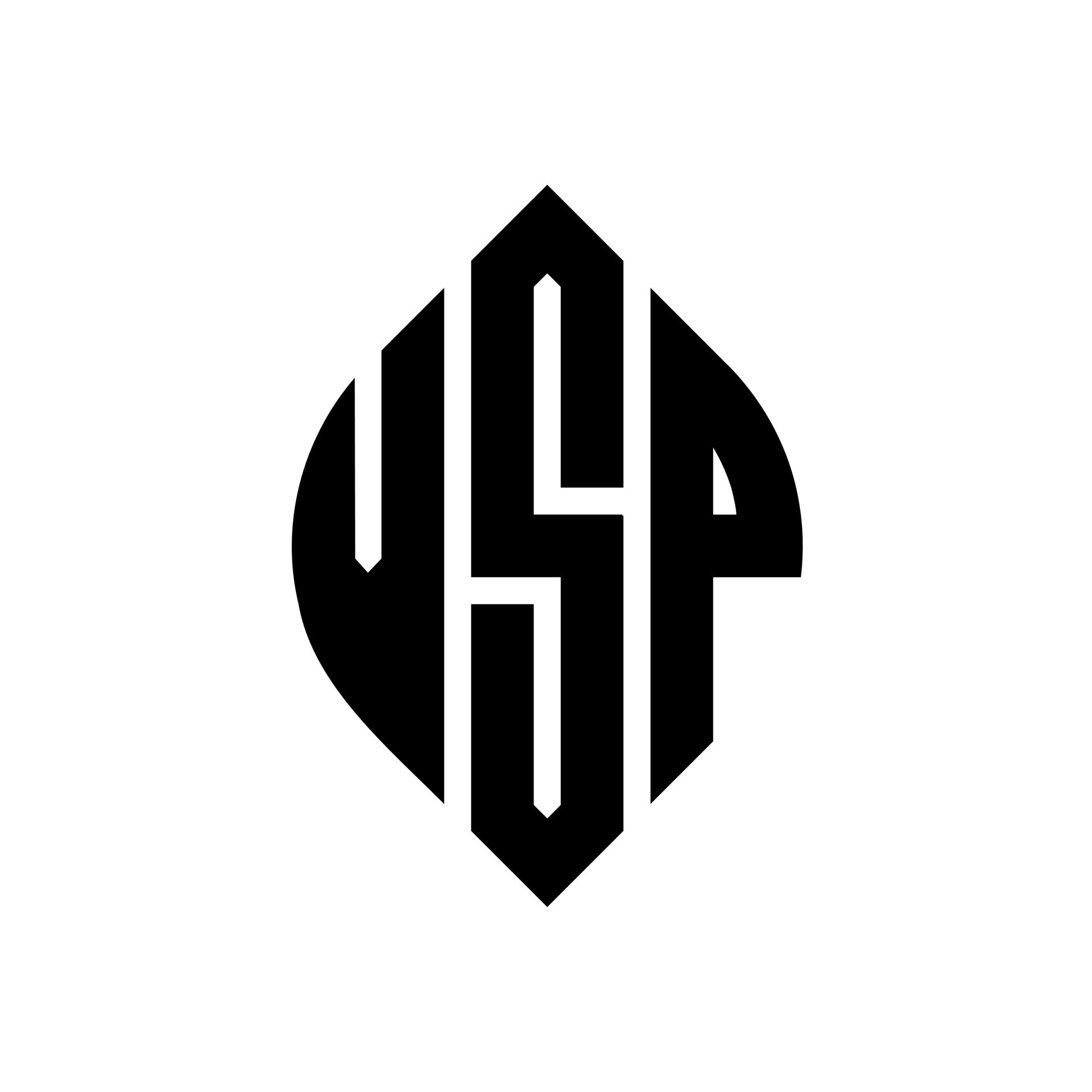 diseño de logotipo de letra de círculo vsp con forma de círculo y