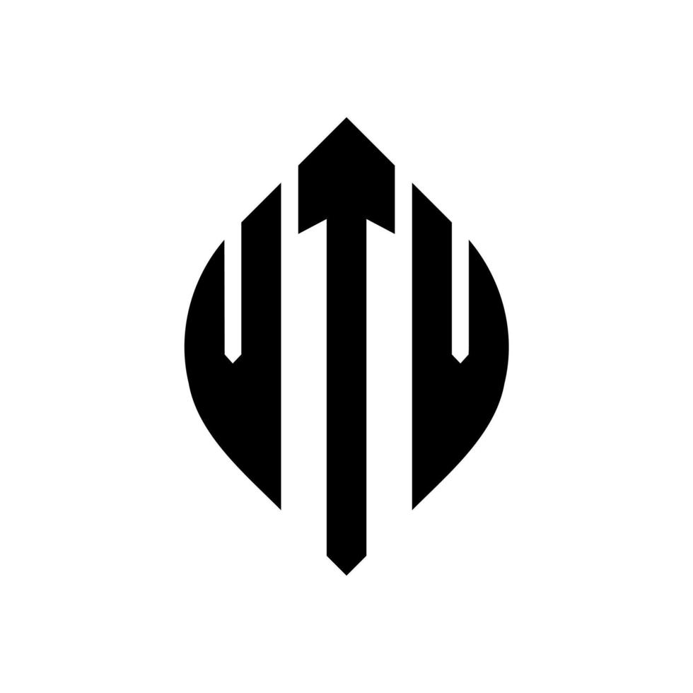 diseño de logotipo de letra de círculo vtv con forma de círculo y elipse. vtv letras elipses con estilo tipográfico. las tres iniciales forman un logo circular. vector de marca de letra de monograma abstracto del emblema del círculo vtv.