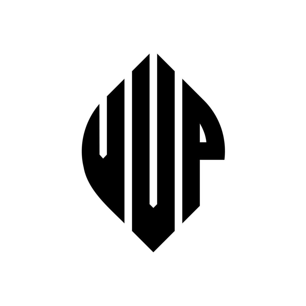 diseño de logotipo de letra de círculo vvp con forma de círculo y elipse. vvp letras elipses con estilo tipográfico. las tres iniciales forman un logo circular. vector de marca de letra de monograma abstracto del emblema del círculo vvp.
