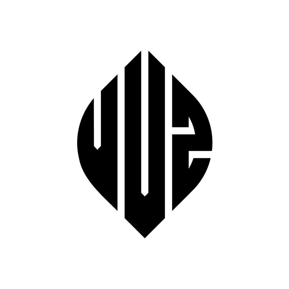 Diseño de logotipo de letra de círculo vvz con forma de círculo y elipse. letras de elipse vvz con estilo tipográfico. las tres iniciales forman un logo circular. vector de marca de letra de monograma abstracto del emblema del círculo vvz.