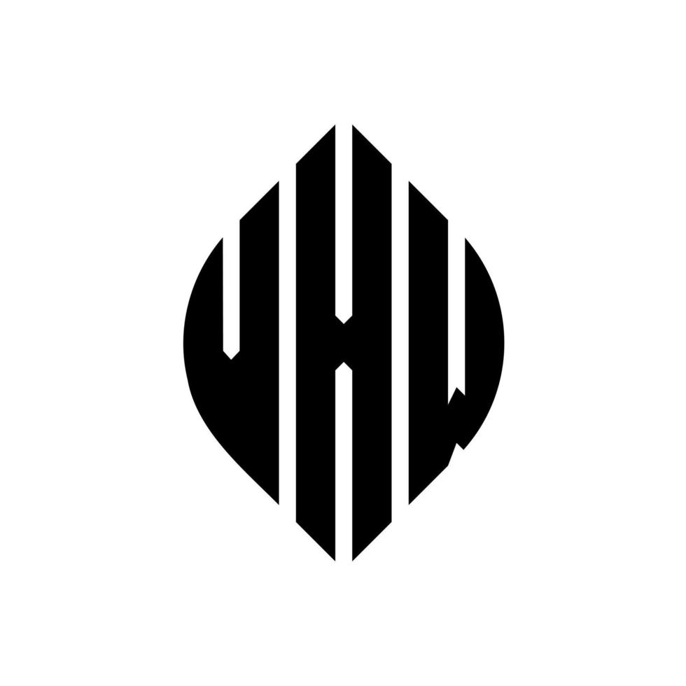 Diseño de logotipo de letra de círculo vxw con forma de círculo y elipse. vxw letras elipses con estilo tipográfico. las tres iniciales forman un logo circular. vector de marca de letra de monograma abstracto del emblema del círculo vxw.