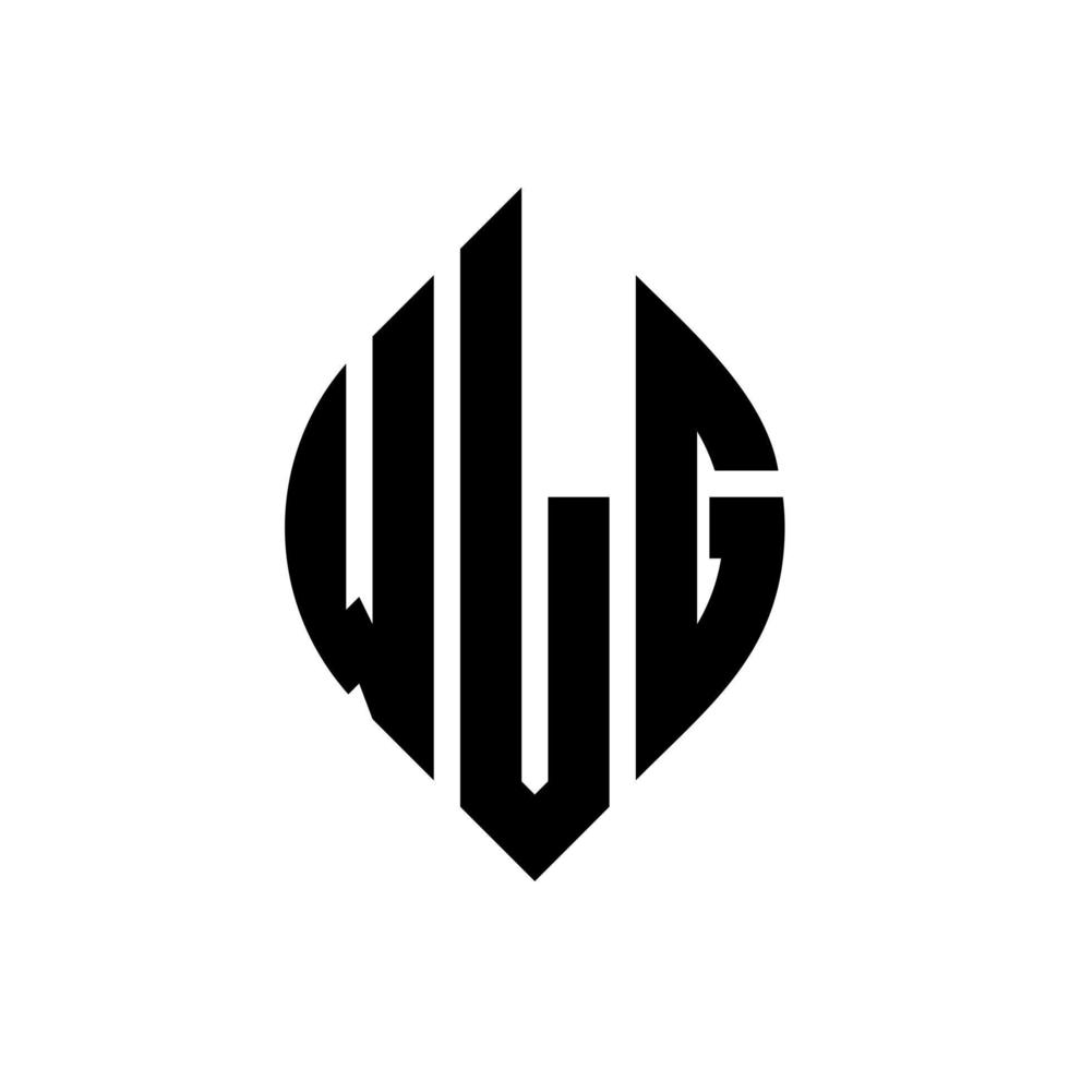 diseño de logotipo de letra de círculo wlg con forma de círculo y elipse. letras elípticas wlg con estilo tipográfico. las tres iniciales forman un logo circular. vector de marca de letra de monograma abstracto de emblema de círculo wlg.