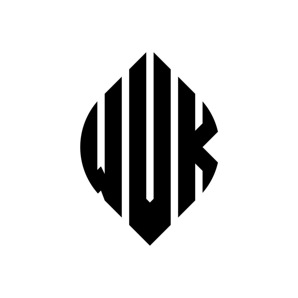 WVK circle letter logo design with circle and ellipse shape. WVK ellipse letters with typographic style. The three initials form a circle logo. WVK Circle Emblem Abstract Monogram Letter Mark Vector. vector