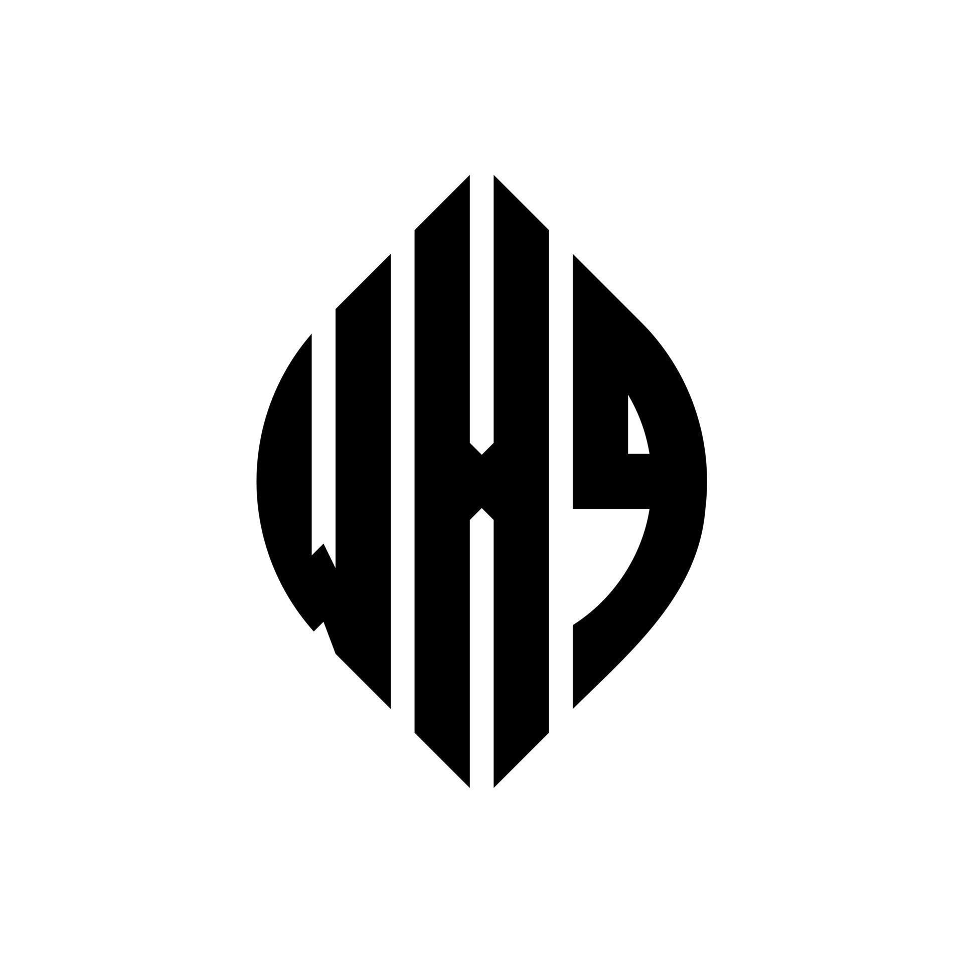 WXQ circle letter logo design with circle and ellipse shape. WXQ ...