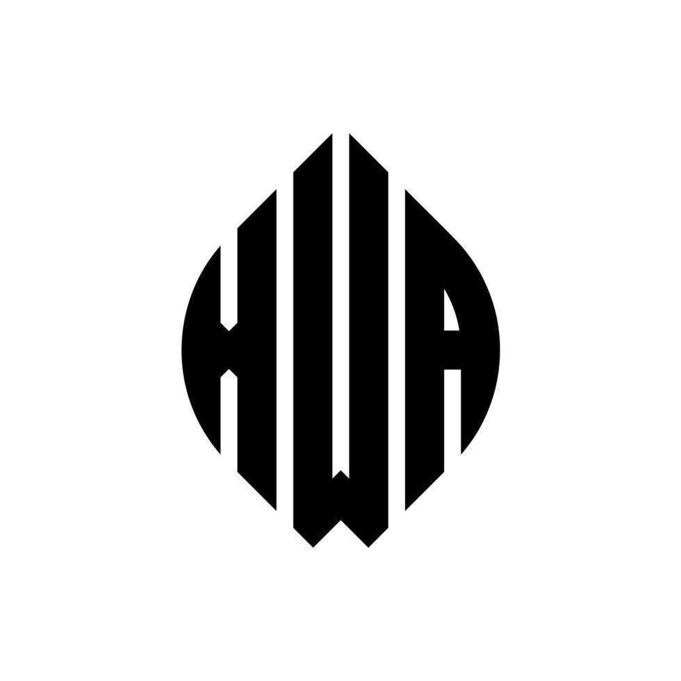 diseño de logotipo de letra de círculo xwa con forma de círculo y elipse. letras de elipse xwa con estilo tipográfico. las tres iniciales forman un logo circular. vector de marca de letra de monograma abstracto del emblema del círculo xwa.