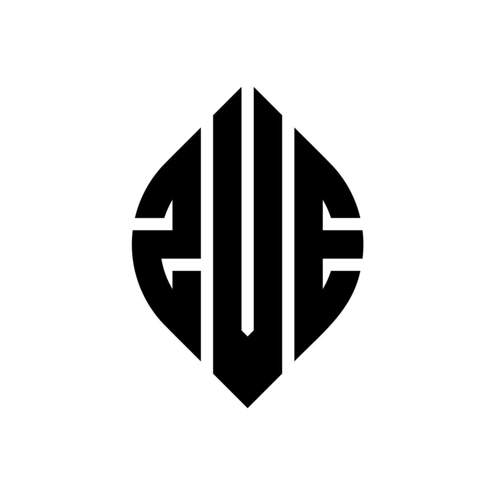 diseño de logotipo de letra de círculo zve con forma de círculo y elipse. zve letras elipses con estilo tipográfico. las tres iniciales forman un logo circular. vector de marca de letra de monograma abstracto del emblema del círculo zve.