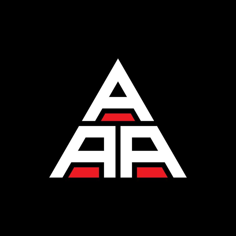 AAA triangle letter logo design with triangle shape. AAA triangle logo design monogram. AAA triangle vector logo template with red color. AAA triangular logo Simple, Elegant, and Luxurious Logo.