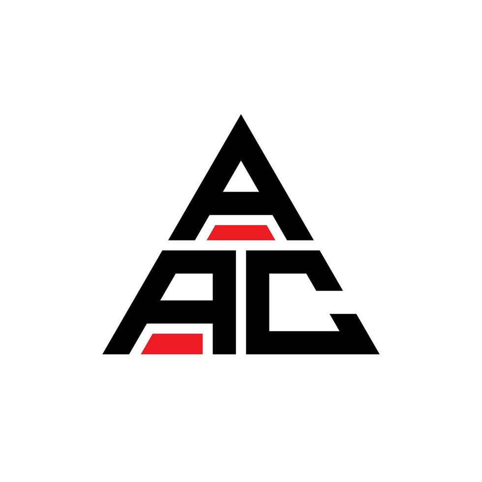 diseño de logotipo de letra triangular aac con forma de triángulo. monograma de diseño del logotipo del triángulo aac. plantilla de logotipo de vector de triángulo aac con color rojo. logotipo triangular aac logotipo simple, elegante y lujoso.