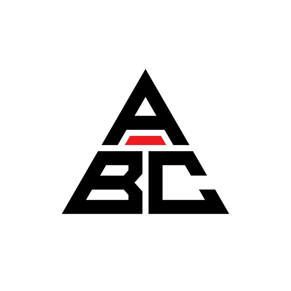 diseño de logotipo de letra de triángulo abc con forma de triángulo. monograma de diseño del logotipo del triángulo abc. plantilla de logotipo de vector de triángulo abc con color rojo. logotipo triangular abc logotipo simple, elegante y lujoso.