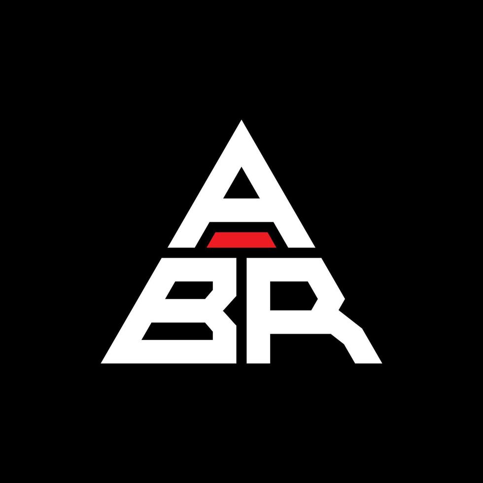 diseño de logotipo de letra abr triángulo con forma de triángulo. monograma de diseño de logotipo de triángulo abr. plantilla de logotipo de vector de triángulo abr con color rojo. logotipo triangular abr logotipo simple, elegante y lujoso.