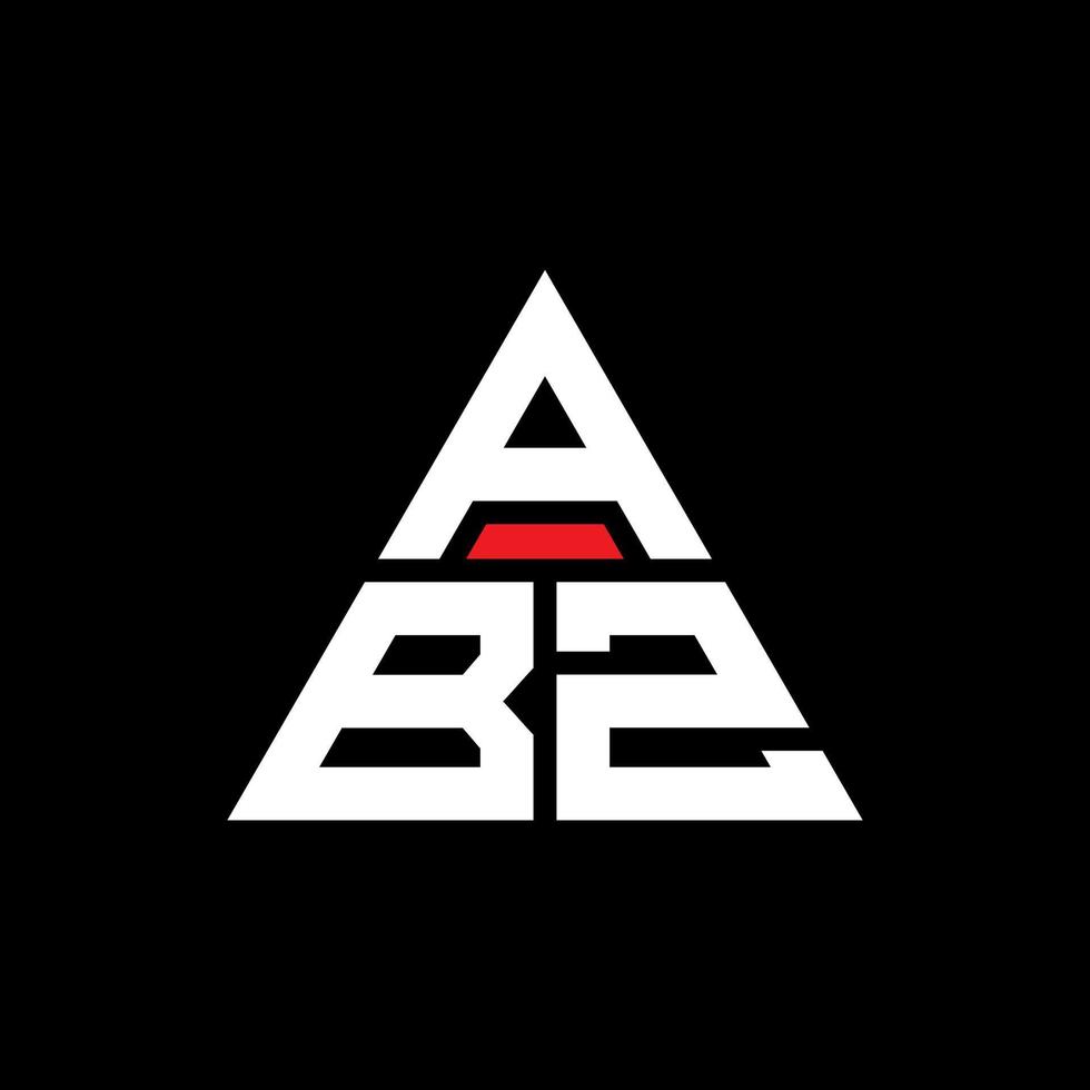 diseño de logotipo de letra de triángulo abz con forma de triángulo. monograma de diseño del logotipo del triángulo abz. plantilla de logotipo de vector de triángulo abz con color rojo. logotipo triangular abz logotipo simple, elegante y lujoso.