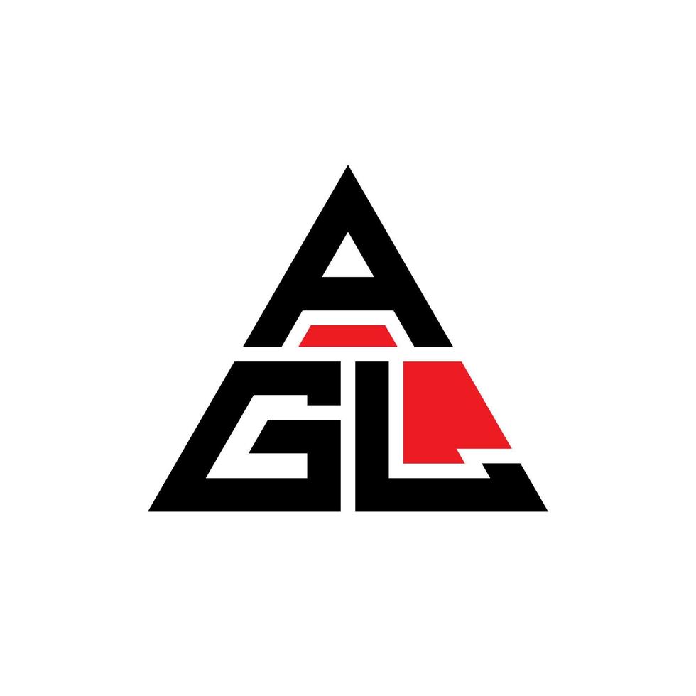 AGL triangle letter logo design with triangle shape. AGL triangle logo design monogram. AGL triangle vector logo template with red color. AGL triangular logo Simple, Elegant, and Luxurious Logo.