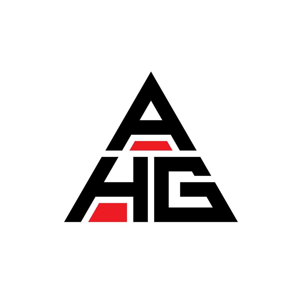 diseño de logotipo de letra triangular ahg con forma de triángulo. monograma de diseño de logotipo de triángulo ahg. plantilla de logotipo de vector de triángulo ahg con color rojo. logotipo triangular ahg logotipo simple, elegante y lujoso.