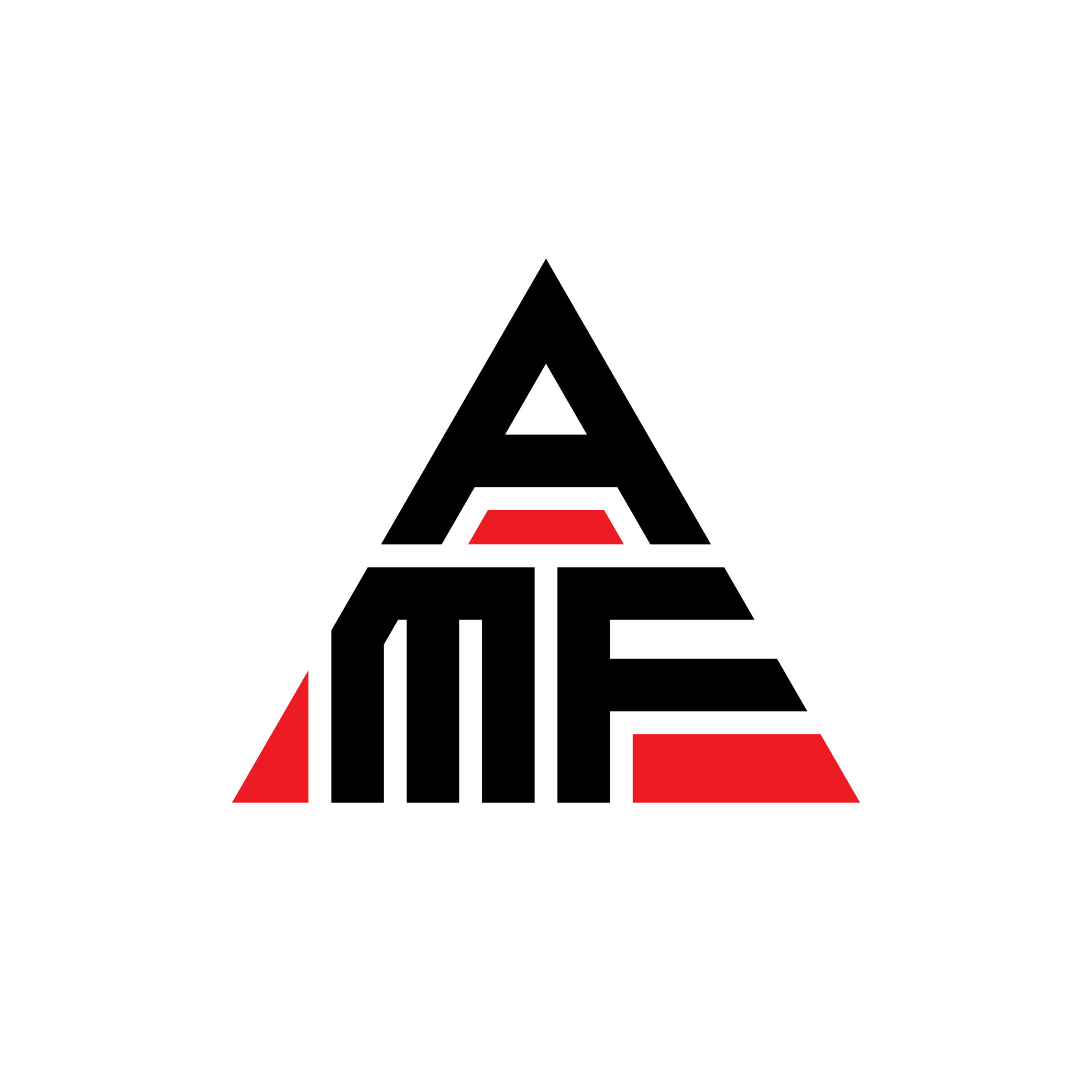 AMF triangle letter logo design with triangle shape. AMF triangle logo ...