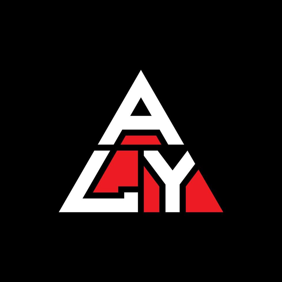 diseño de logotipo de letra de triángulo aly con forma de triángulo. monograma de diseño de logotipo de triángulo aly. plantilla de logotipo de vector de triángulo aly con color rojo. logotipo triangular aly logotipo simple, elegante y lujoso.